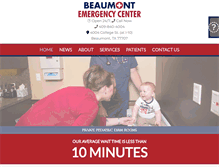 Tablet Screenshot of beaumontemergencycenter.com